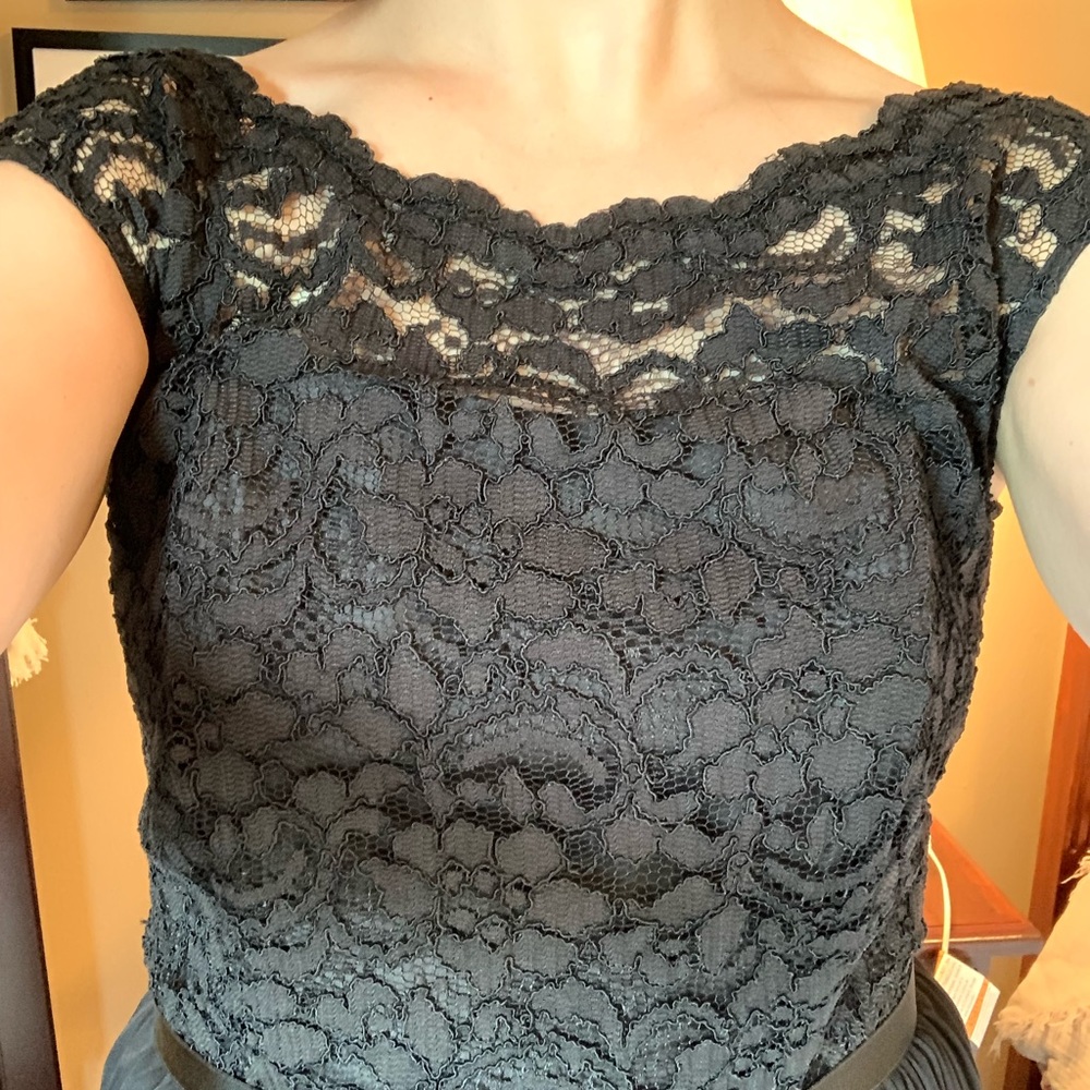 David’s Bridal Black Lace Bridesmaid Dress - Picture 6 of 7